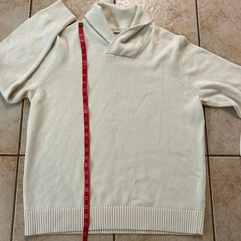 Goodthreads‎ Cotton Fold Over Collar Sweater Cream, Sz XL